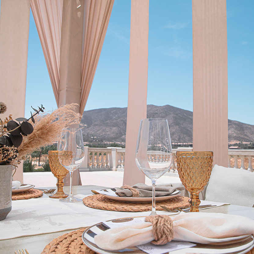 Wedding winery setting in Valle de Guadalupe